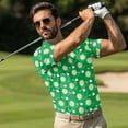 thumbnail image 3 of Binienty Green Daisy Golf Matching Golf Outfit for Couple Relaxed Athletic His and Hers Matching Golf Outfit for Couple Fashionable Quarter Zip Pullover Athletic Workout Dress, 3 of 7