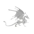 thumbnail image 1 of Maqueta metálica 3D de un dragón mecánico que respira fuego, 1 of 7