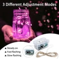 thumbnail image 4 of Guirnalda de luces LED chzk, 2 m, 20 luces LED centelleantes, rosa, 4 of 7