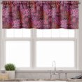 thumbnail image 3 of Ambesonne Nautical Valance & Curtain, Colorful Sea Corals Art, 55"x36", Raspberry and Dark Salmon, 3 of 7