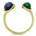 thumbnail image 3 of Gold Womens Ring Anillo Para Mujer 316L Stainless Steel Ring with Precious Stone Lapis in Montana, 3 of 5