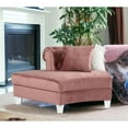 thumbnail image 5 of HomeRoots 524216 Velvet Curved Corner Sectional, Pink - 4 Piece, 5 of 5