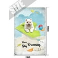 thumbnail image 5 of Inspirational Wall Art -Never Stop Dreaming,Samoyed Puppy Dog Vintage Tin Sign- Balloon Decor - Paper Airplane Motivational Poster Gifts for Kids Bedroom Bathroom Rustic Wall Sign 12x8 Inch, 5 of 7