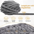 thumbnail image 3 of CUITING Chunky Chenille Yarn for Blanket  Super Bulky Soft Thick Fluffy Jumbo Giant Washable Polyester Big Yarn for Hand Knitting Extreme DIY Arm Knitting Throw Rugs Pillow, 3 of 8