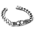 thumbnail image 5 of Mens Sturdy Stainless Steel Bracelets Motorcycle Biker Chain Bracelet Wristband, 5 of 11