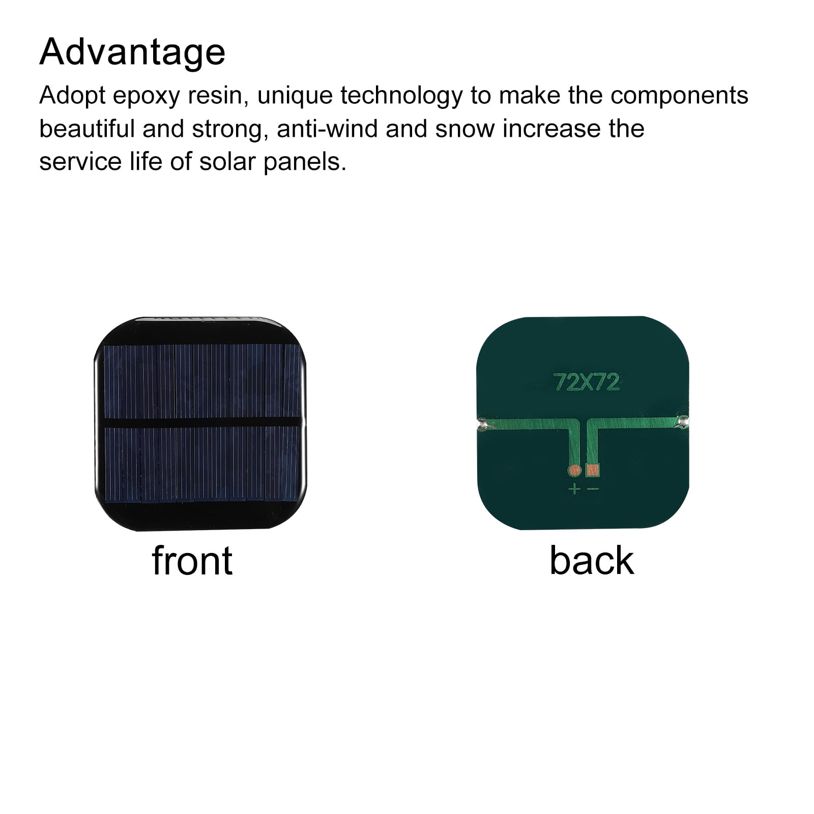 Unique Bargains Mini Solar Panel Cell for DIY Electric Project Black 5.5V 130mA 0.715W