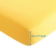 thumbnail image 3 of Hong and Arts Inc. Marina Decoration Ultra Soft Silky Deep Pocket Solid Rayon from Bamboo All Season Bedding Pleated Sheet Set Yellow - Twin, 3 of 5