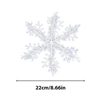 Hwkond Xmas Christmas Decorations Indoor Plastic Brushed Snowflakes Christmas Tree Pendant Snowflakes Hotel Window Decoration Pendant Supplies