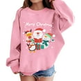 thumbnail image 5 of HIPYLO Funny Christmas Tshirts Toddler Girl Christmas Sweatshirt Hawaiian Christmas Shirt White Tshirt Toddler Tops Girls Sweatshirt Size 10-12 2t, Pink 3-4 Years, 5 of 7