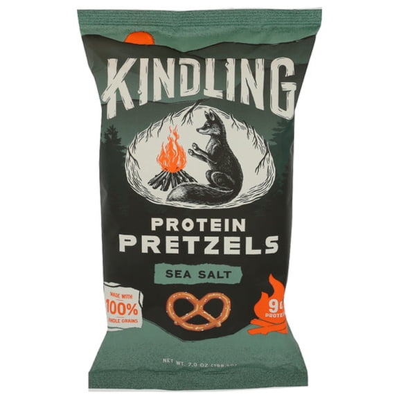 Kindling Snacks Pretzel Protein Sea Salt 7 oz (Pack of 8)