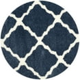 thumbnail image 4 of SAFAVIEH Montreal Cebrail Geometric Diamonds Shag Area Rug, Blue/Ivory, 4' x 6', 4 of 10