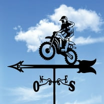 Metal Weathervane with Ornamental Roof Mount Durable Wind Direction Indicator for Outdoor Garden Yard Farmhouse Decoration and Measuring Tool