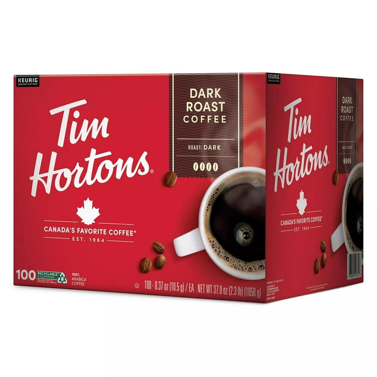 Tim Hortons Dark Roast Premium Coffee Cups - 100 ct