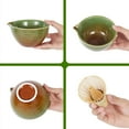 thumbnail image 5 of LIZHOUMIL Matcha Whisk Set 7-Piece, Ceramic Bowl, Bamboo Tools, Green Glaze Design, 5 of 7