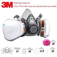 thumbnail image 2 of Máscara de Gas 3M 6200 a prueba de Gas, mascarilla de media cara combinada con filtros 6001/2091/5n11, protección química orgánica, 2 of 4