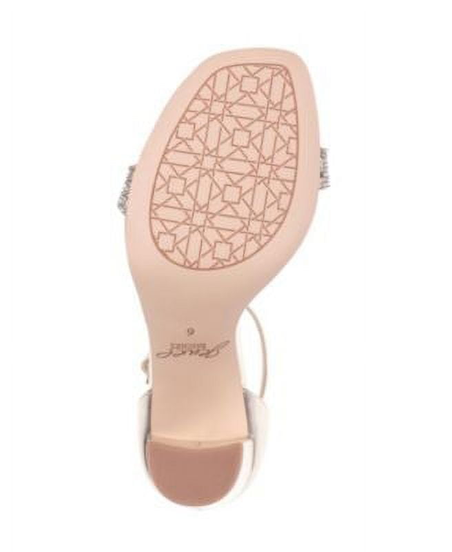 JEWEL BADGLEY MISCHKA Womens Silver Padded Ankle Strap Rhinestone
