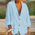 thumbnail image 1 of Vedolay Jackets Womens Oversized Trendy Blazers Fashion Casual Dressy Blazer Jackets,Sky Blue XL, 1 of 4