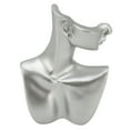 thumbnail image 1 of Maniquí de exhibición de joyería, resina plateada de alto brillo, multifuncional, decoración del hogar, pendiente, busto para collar M, 1 of 12