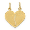 thumbnail image 5 of Auriga Fine Jewelry 14K Yellow Gold Break-Apart Mom Daughter Charm Pendant for Women (L-23 mm,W-18 mm), 5 of 6