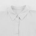 thumbnail image 5 of Yigetop Women's Blouses & Button-Down Shirts, Women Casual Lapel Collar Long Sleeve Slim Fit Shirt Womens Button Down Blouse White M, 5 of 8