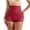 Wine, variant on Plus Size Women's High Waist Lace Shaping Boxer Briefs, Stretch Tummy Hip Lift Breathable Body Support Underpants M-5XL
