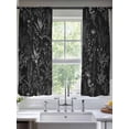 thumbnail image 2 of Flower Black Sheer Curtains 63 Inch Length 2 Panels Set, Semi Transparent Voile Rod Pocket Curtains for Living Dining Room Bedroom Drapes Fall Winter Floral Leaves Spring Botanical, 2 of 6
