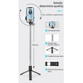 thumbnail image 2 of KOMI Selfie Stick with Tripod Stand and Wireless Remote, Compatible with Phones, Live Streaming and Photography Black+LED light, 2 of 7