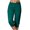 Green plus size capri pants with pockets a1, variant on Cagogo Women Plus Size Capri Pants Elastic Waist Casual Cropped Pants with Pockets Solid Streetwear Activewear Lounge Trousers Summer Beach Work Clothes, Gray S