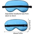 thumbnail image 3 of Sleep Mask 4 Pack, Silk Eye Sleeping Mask, Lightweight Comfortable Silk Eye Mask, 4 x Silk Sleep Eye Masks (Pink, Blue, Gray, Black) for Men & Women, 3 of 5