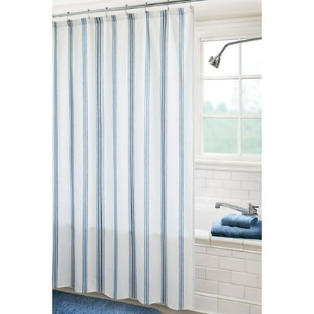Canopy Fresh Stripe Shower Curtain Indigo Blue And French Canopy Fresh Stripe Shower Curtain Indigo Blue And French