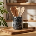 thumbnail image 2 of Radicaln Black Marble Utensil Holder 6.5 inches – Kitchen Counter Organizer for Cooking Spoons and Tools, Stylish Utensils Holder, Marble Kitchen Decor, 2 of 6