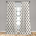 thumbnail image 5 of Ambesonne Animal Curtains, Black Bear Silhouettes, Pair of 28"x84", Cream and Black, 5 of 5
