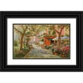 thumbnail image 1 of Obuchovsky, Yury 24x16 Black Ornate Wood Framed with Double Matting Museum Art Print Titled - Flowers in Monte Rosso, 1 of 4