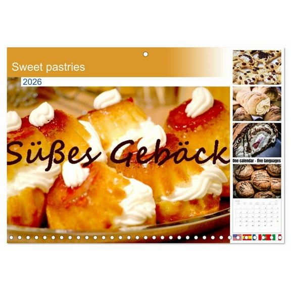 Sweet pastries (Monthly Wall Calendar 2026 11.7 x 16.5 (open)), CALVENDO 14 Month Calendar