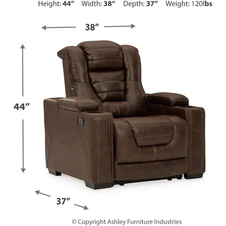 Ashley Signature Design 2450513 Owners Box Dual Power Recliner Thyme
