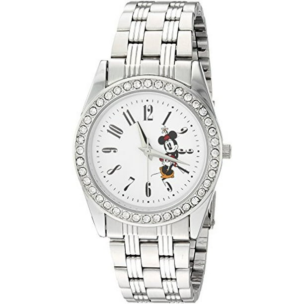 DISNEY Women s Mickey Mouse Analog Quartz Watch with Stainless