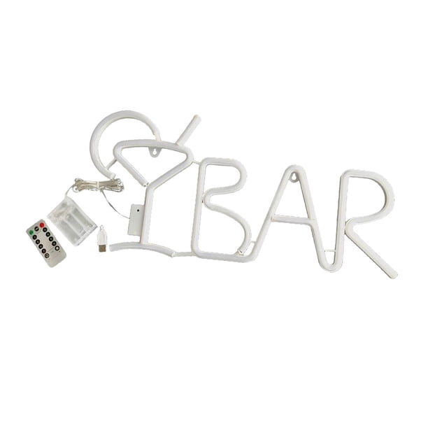 USB / Battery BAR LED Lámpara De Pared Con Letrero De Luz De Neón Para Decoración De Fiesta De Bar Púrpura Sunnimix bar lámpara de neón