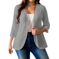 thumbnail image 2 of Yievot Womens Open Front Cardigan Loose 3/4 Sleeve Lightweight Breathable Casual Tops, 2 of 7