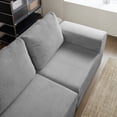 thumbnail image 3 of Modern Corduroy 108'' Modular Sectional Sofa with Convertible Bed for Living Room, 3 of 16