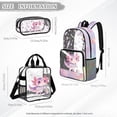 thumbnail image 4 of Xoenoiee Axolotl Astronaut Rocket Planet Star Print 3pcs Clear Backpack Schoolbag for Girls Stadium Approved Elementary Bookbag with Lunch Box Pencil Case 3 In 1 Casual Daypack with Adjuatable Strap, 4 of 5