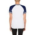 thumbnail image 5 of Women's New Era White Los Angeles Dodgers Jersey Double Binding Raglan V-Neck T-Shirt, 5 of 5