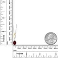 thumbnail image 2 of Gem Stone King 925 Sterling Silver and 10K Yellow Gold Red Rhodolite Garnet and White Lab Grown Diamond Pendant Necklace for Women (1.40 Cttw, Gemstone January Birthstone, with 18 inch Silver Chain), 2 of 3