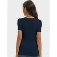 thumbnail image 2 of Women's Basic Solid Active Soft Short Sleeve Crew Neck Top T-Shirts, 2 of 6