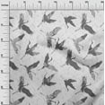 thumbnail image 3 of oneOone Velvet Light Gray Fabric Asian Japanese Bird Fabric For Sewing Printed Craft Fabric By The Yard 58 Inch Wide, 3 of 5