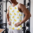 thumbnail image 5 of Tebeau Yellow Rubber Duck Print Men's Drop Arm Tank Top Sleeveless Muscle T Shirts Gym Workout Stringers-Small, 5 of 7