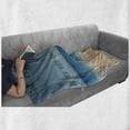 thumbnail image 6 of Travel Soft Flannel Fleece Throw Blanket, Nostalgic Tropical Summer Season Backdrop on Vintage Card Stamp Travel Print, Cozy Plush for Indoor and Outdoor Use, 70" x 90", Sand Brown Teal, by Ambesonne, 6 of 6