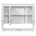 thumbnail image 6 of DRNANLIT 35inch Bathroom Wall Cabinet with Mirror, Wall Mounted Cabinet with Open Shelf, Mirrored Door Storage Cabinet, White, 6 of 9