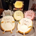 thumbnail image 4 of Nuevo Cojín de felpa en forma de tostada, silla creativa suave para pollitos, gatos, conejos, Tatami futón, decoración del sofá del hogar, 4 of 5