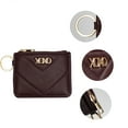 thumbnail image 5 of XOXO Women’s Everyday Mini Wine Vegan Leather Quilted Key Card ID Coin Case, 5 of 5