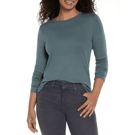 Eddie Bauer Women's Long Sleeve Crewneck Tee X-Small LT Harbor